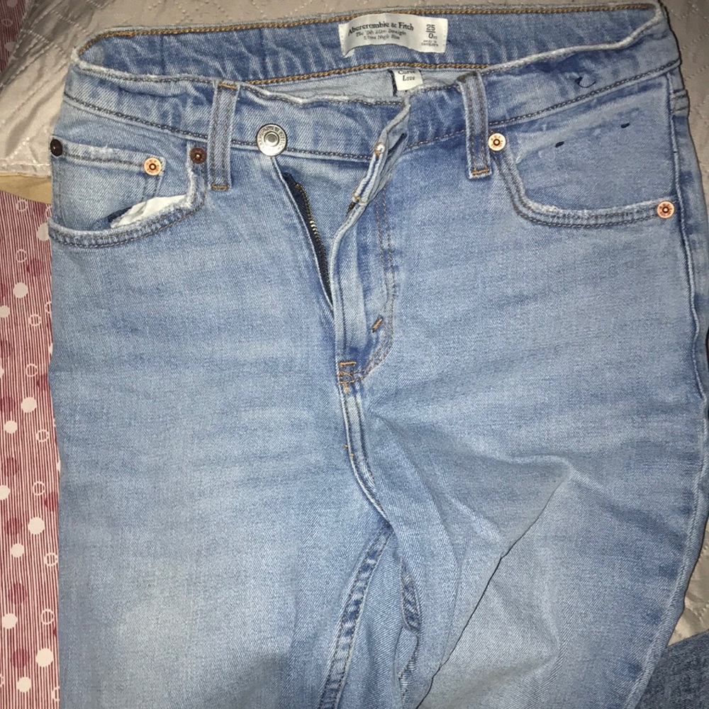 Abercrombie and finch jean’s the 90s straight ultra high rise size 25/0